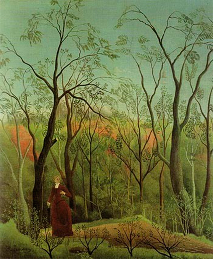 La caminata en el bosque (Henri Rousseau, ca.1888)