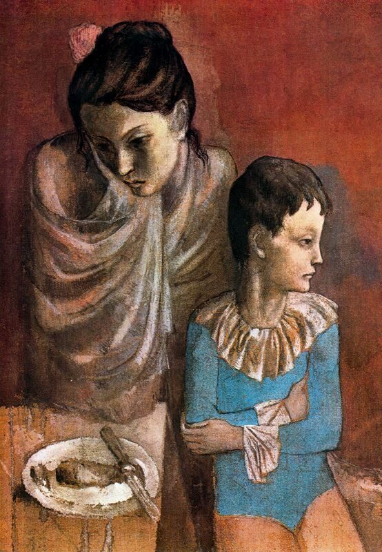 Madre e hijo saltimbanquis (Pablo Picasso, 1905)