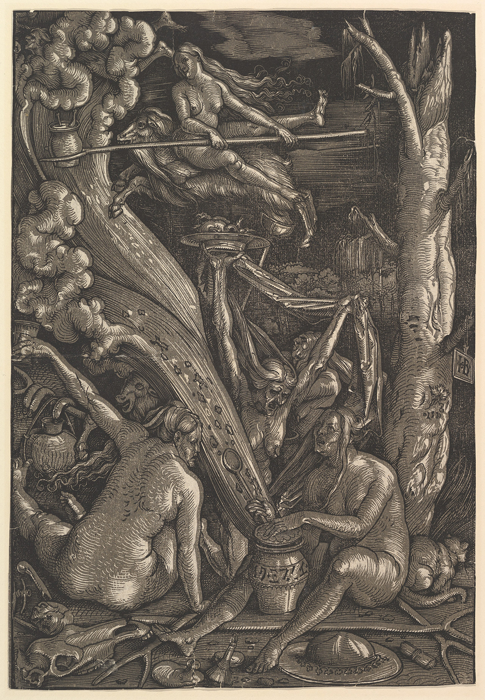 Sabbath de brujas (Hans Baldung, ca. 1510)